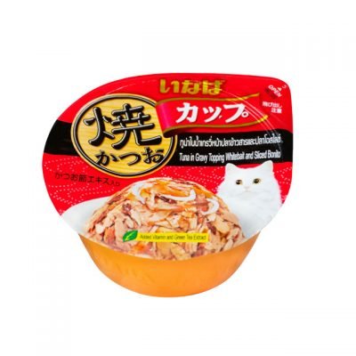 Cupped Tuna in Gravy Topping Whitebait and Sliced Bonito(IMC-101)