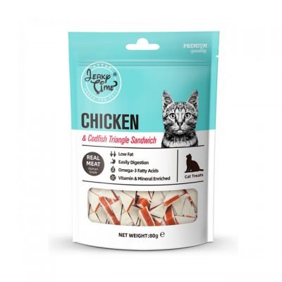 Jerky Time for Cat Chicken & Codfish Triangle Sandwich (80g)