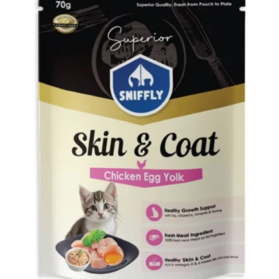 Sniffly Superior Cat Pouch Chicken Egg Yolk