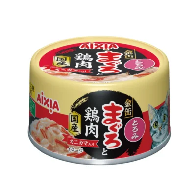 (GMC-6) Aixia Kin Can Tuna & Chicken w/ Crab Stick RICH SAUCE 70g