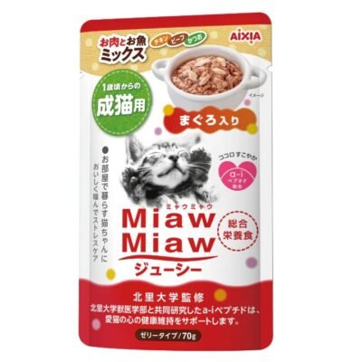 (AXMJ16) Aixia Miaw Miaw Juicy Pouch - Meat & Fish w/Tuna 60g
